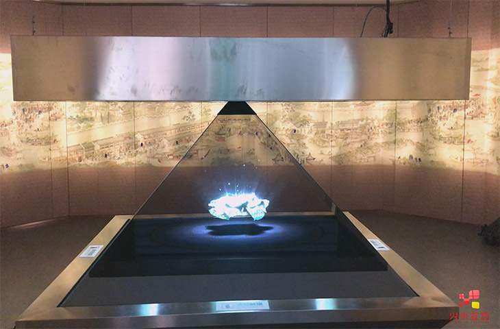 蘇州絲綢文化博物館360度全息投影柜