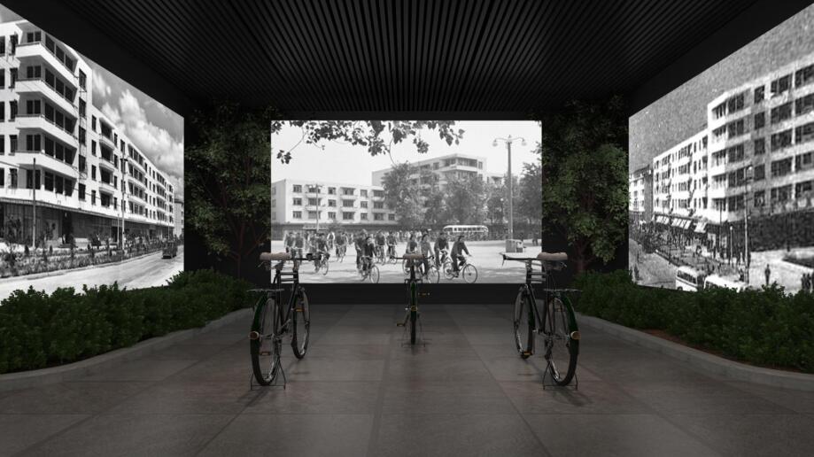 上海縣700年數字博物館設計效果圖-三折幕投影