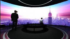 金科企業展廳VR幕屏設計效果圖